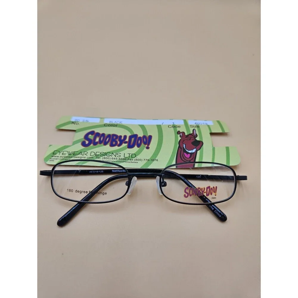Scooby Doo Hanna Barbera SD 55-01  Kids Cartoon Black Eyeglass Frames 46-18-125